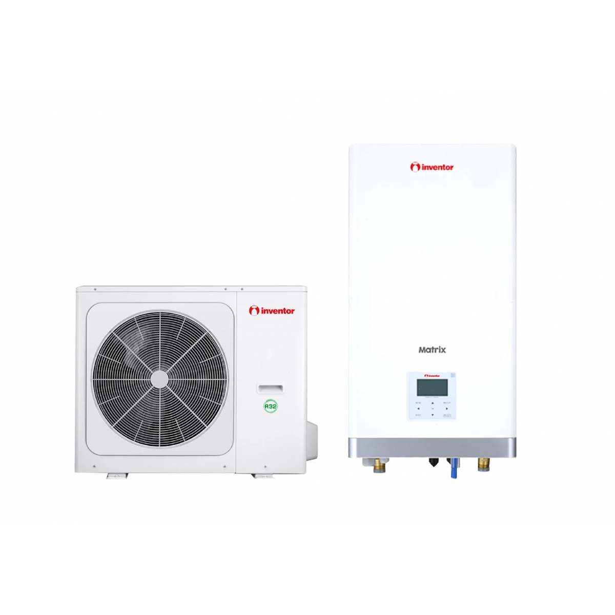 Šilumos siurblys oras-vanduo Inventor Matrix ATS04S+HU060S3 Šildymo galia 4,25 kW su vesinimo funkcija be vandens talpos, 230 V Freonas R32 Šilumos siurblys oras-vanduo Inventor Matrix ATS04S+HU060S3 Šildymo galia 4,25 kW su vesinimo funkcija be vandens talpos, 230 V Freonas R32